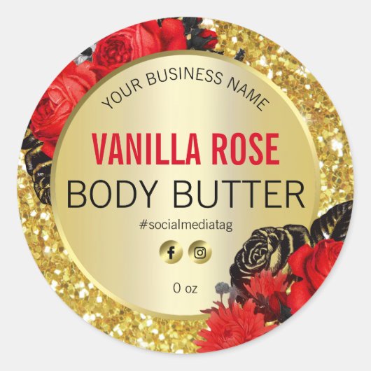 Productlabels voor ongekend goud ronde sticker (Voorkant)