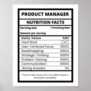 Productmanager Cool Harde Werkende Baas Poster