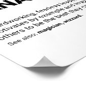 Productmanager Funny Boss Definition Poster (Hoek)
