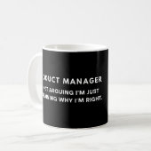 Productmanager Ik Discussieer Niet, Ik Leg Uit Koffiemok (Voorkant links)