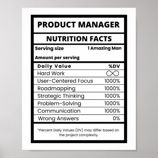 Productmanager Koele Hard werkende baas Poster (Voorkant)