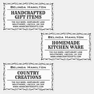 Productnaam en beschrijving op etiket labels