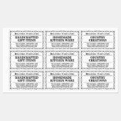 Productnaam en beschrijving op etiket labels (Vel)