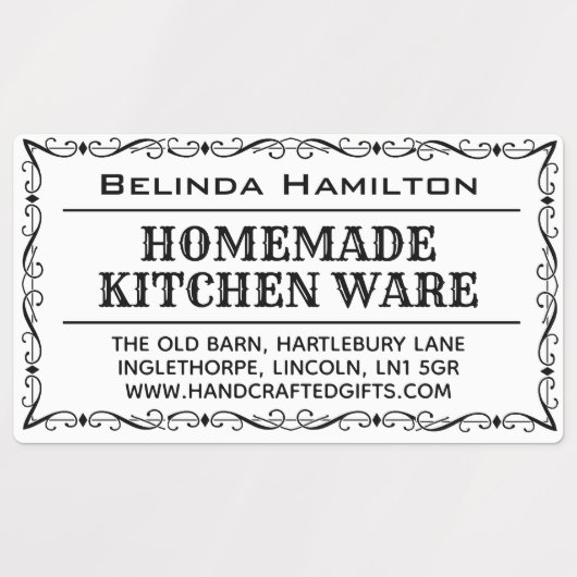 Productnaam en beschrijving op etiket labels (Design 2)