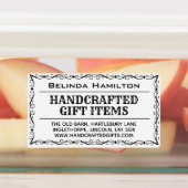 Productnaam en beschrijving op etiket labels (Aangebracht)