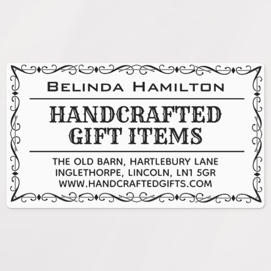 Productnaam en beschrijving op etiket labels (Design 2)