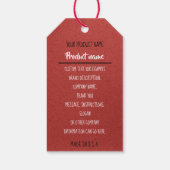 Productomschrijving bedrijf Logo, Verenigde Staten Cadeaulabel (Achterkant)