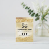 Productprijslijst Goud en Glitter Ink Visitekaartje (Staand voorkant)