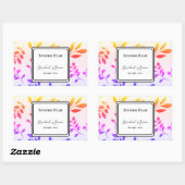 Productrechthoekig sticker etiket (Vel)