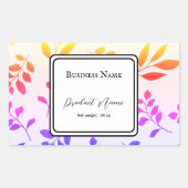 Productrechthoekig sticker etiket (Voorkant)