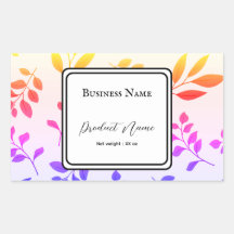 Productrechthoekig sticker etiket