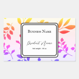 Productrechthoekig sticker etiket