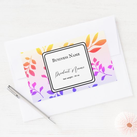 Productrechthoekig sticker etiket (Envelop)