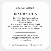 Productveiligheidsinstructie Vierkante Sticker (Voorkant)