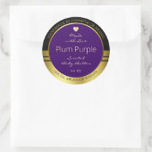 Productverpakkingsetiket Paarse en gouden Tiny Hea Ronde Sticker (Tas)