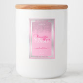 Productverpakkingslabels voor roze en zilver voedselcontainer etiket (Voorkant)