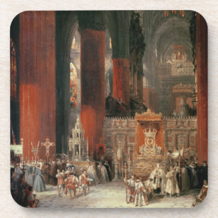 Produktie in de kathedraal van Sevilla, 1833 (olie Drankjes Onderzetter