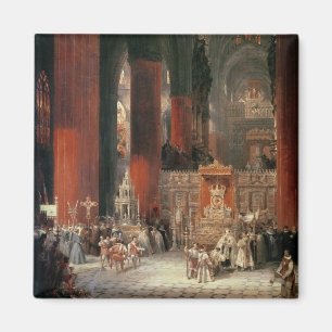 Produktie in de kathedraal van Sevilla, 1833 (olie Magneet