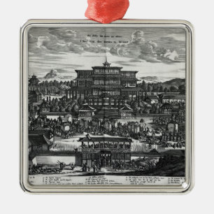 Produktie van Macau, ter illustratie Metalen Ornament