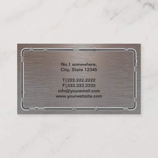 Produpatie van elektrische buizen visitekaartje (Achterkant)