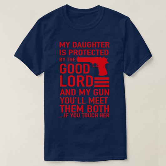 PROECIVE DADDY Funny Dad of Girl T-shirt (Design voorkant)