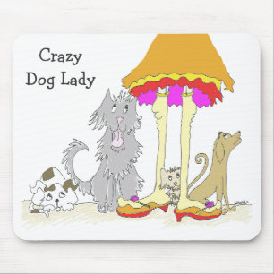 Proeds aan Animal Charity Crazy Dog Lady Mousepad Muismat