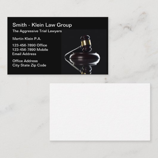 Proef Advocaat Upscale bewerkbare Visitekaartjes (Voorkant / Achterkant)