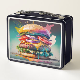 Proef de regenboog: Bursting Burger Lunch Box