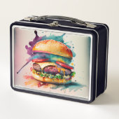 Proef de regenboog: Bursting Burger Lunch Box (Voorkant)