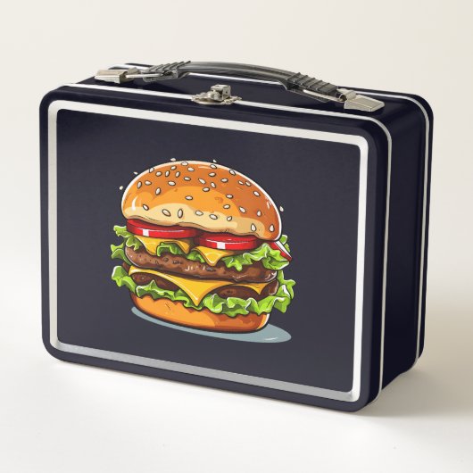 Proef de regenboog: Bursting Burger Lunch Box (Voorkant)