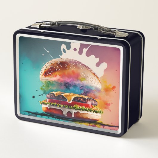 Proef de regenboog: Bursting Burger Lunch Box (Achterkant)