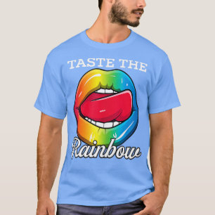 Proef de regenboog LGBT Pride LGBTQ Rainbow Lips T T-shirt