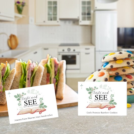 Proef en zie Kaarten van religieus eten Poster