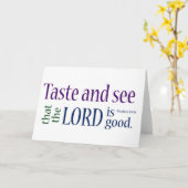 Proef en zie... Psalm 34:8 Kaart (Gele Bloem)