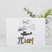 Proef Funny PI Day Nerdy Word Play Feestdagenkaart (Staand voorkant)