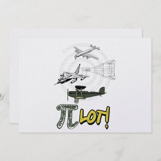 Proef Funny PI Day Nerdy Word Play Feestdagenkaart (Voorkant / Achterkant)