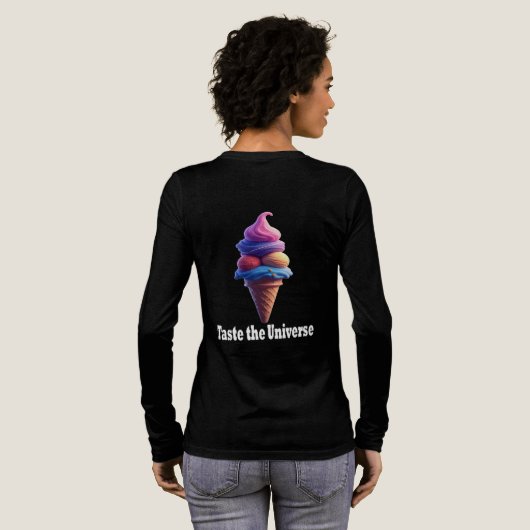 Proef het universum Ice Cream Galaxy Tri-Blend Shirt (Achterkant)