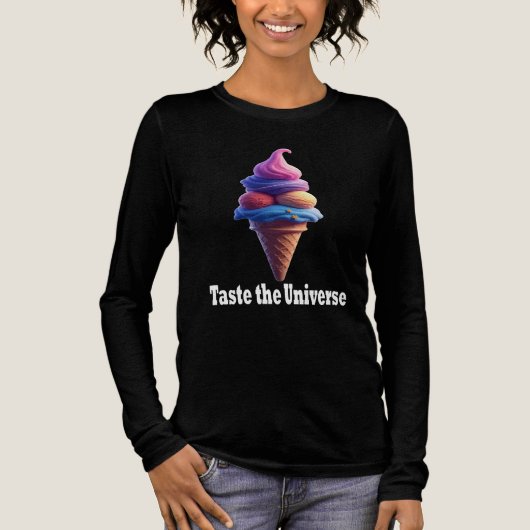 Proef het universum Ice Cream Galaxy Tri-Blend Shirt (Voorkant)