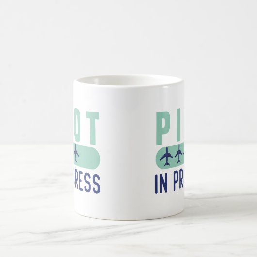 Proef in uitvoering Funny Pilot Student Afstuderen Koffiemok (Center)