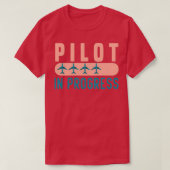 Proef in uitvoering Funny Pilot Student Afstuderen T-shirt (Design voorkant)