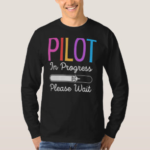 Proef in uitvoering Gelieve te wachten vliegproef T-shirt