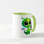 Proef met een laserpistool en een planeet mok (Voorkant rechts)