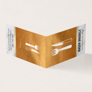 Proef met goudkleurige goudlederen versiering visitekaartje