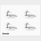 Proef met Stone Oval Sticker (Vel)