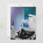 Proef | Modern Glanzende Vette Lila Teal Kaart (Achterkant)