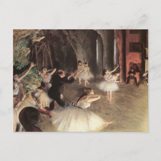 Proef op het toneel door Edgar Degas Briefkaart (Voorkant)