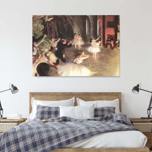 Proef op het toneel door Edgar Degas Canvas Afdruk (Insitu (Slaapkamer))