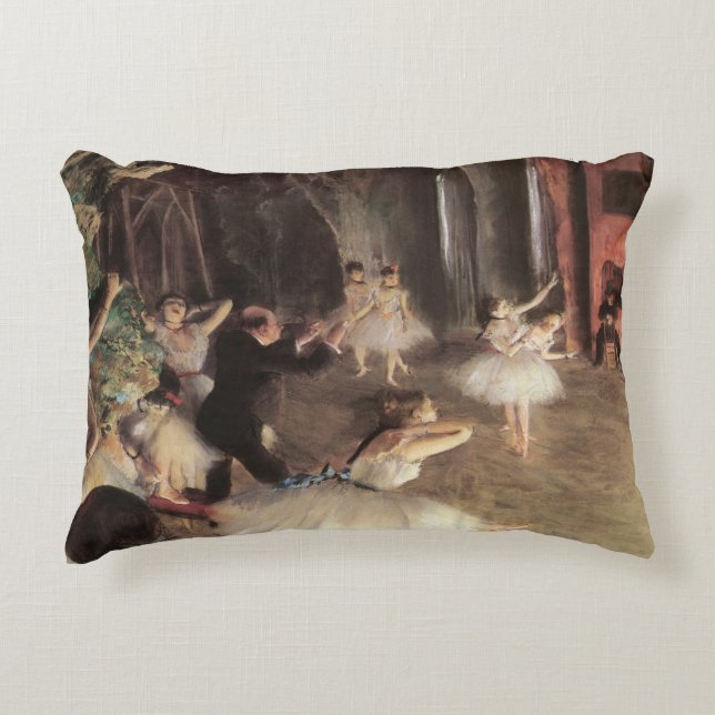 Proef op het toneel door Edgar Degas Decoratief Kussen (Voorkant)