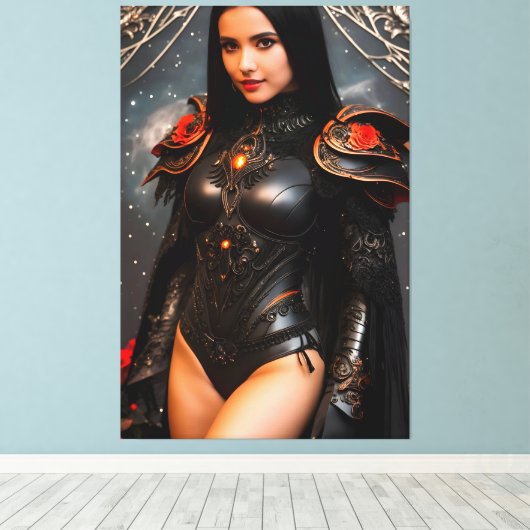 Proef van de wilde Rozen 031 Canvas Afdruk (Insitu (Houten vloer))