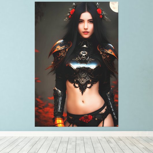 Proef van de wilde Rozen 083 Canvas Afdruk (Insitu (Houten vloer))